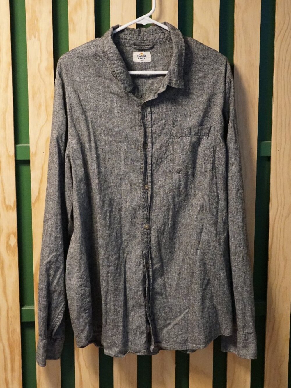 Marine Layer Grey Chambray Shirt